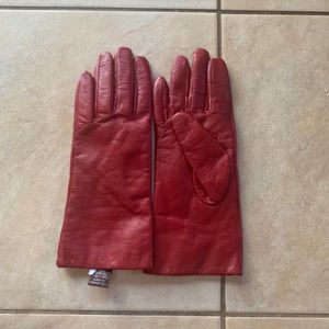 Red Leather Gloves